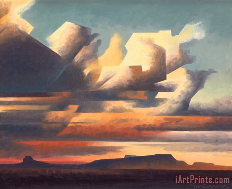 Ed Mell Sunset Landscape Art Print