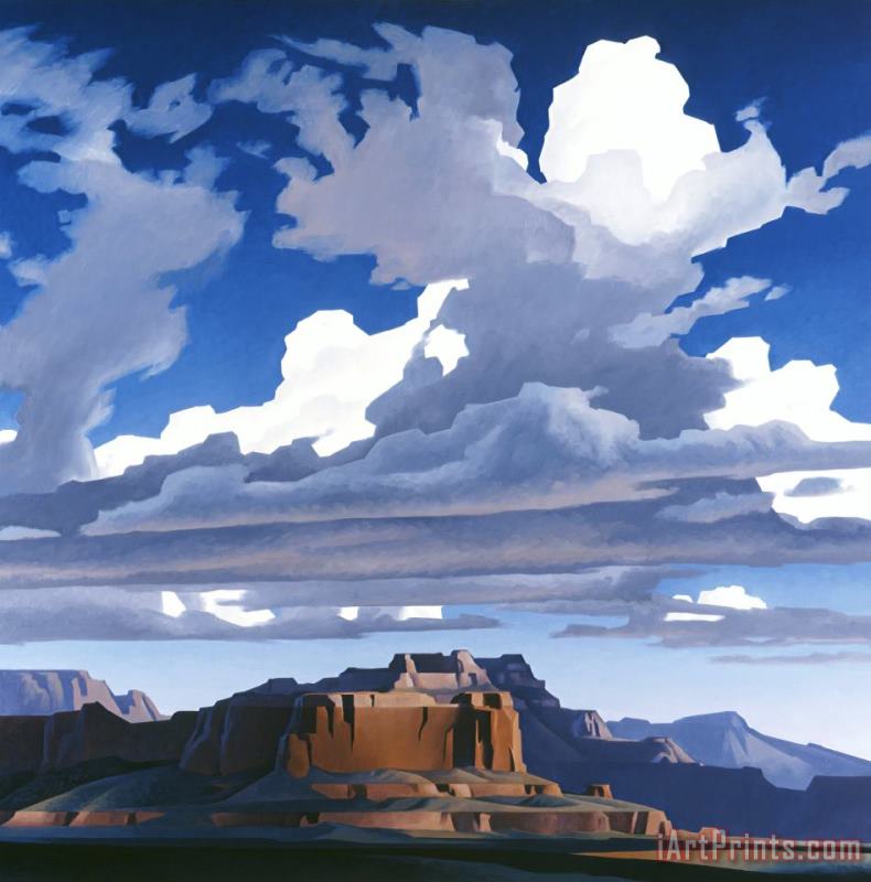 Ed Mell Sweeping Clouds Art Painting