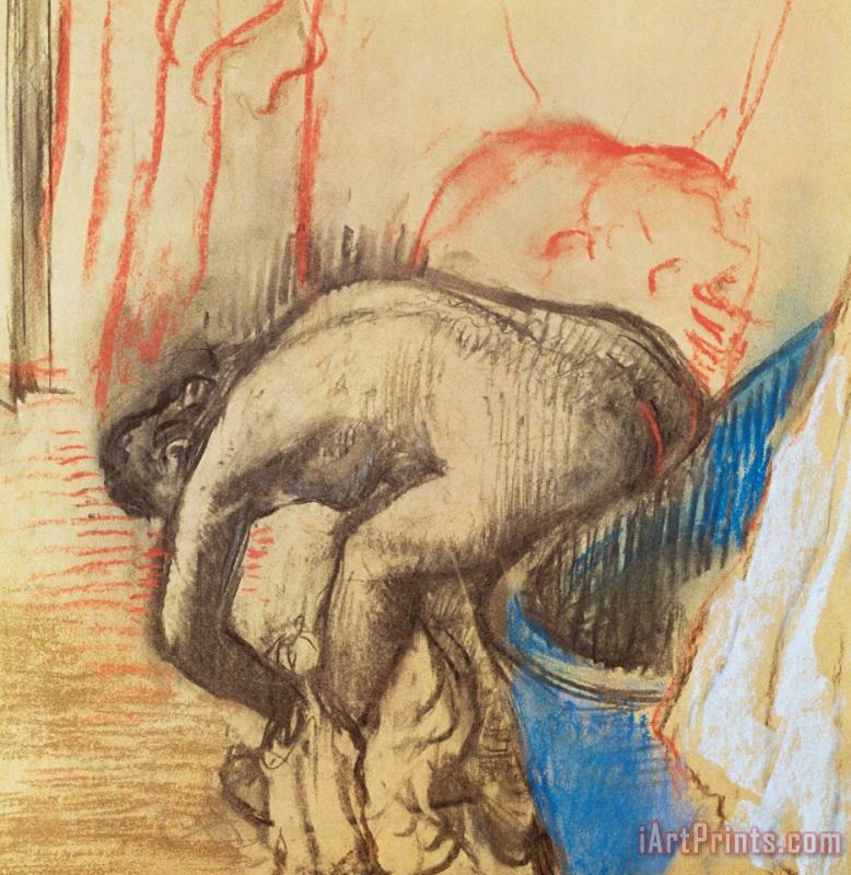 Edgar Degas After Bath Art Painting