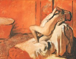 Edgar Degas After the Bath painting