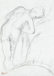 Edgar Degas After The Bath painting