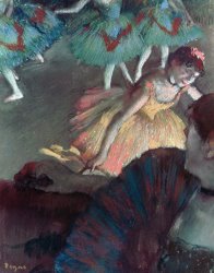 Edgar Degas Ballerina and Lady with a Fan painting