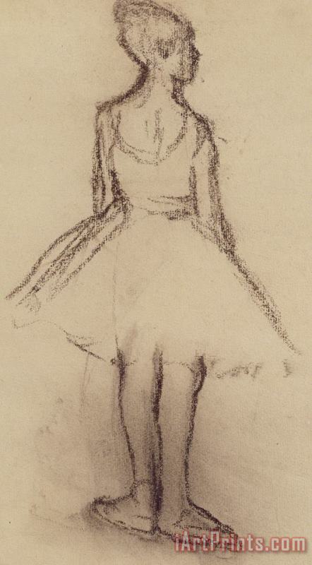 Ballerina Viewed From The Back painting - Edgar Degas Ballerina Viewed From The Back Art Print