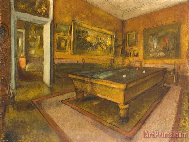 Edgar Degas Billiard Room at Menil Hubert Art Painting