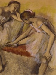 Edgar Degas Dancers in Repose painting