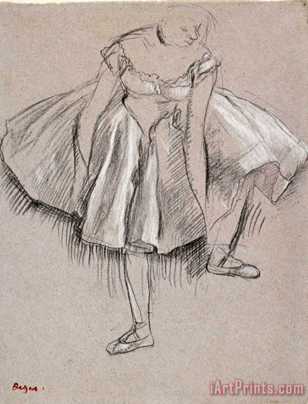 Edgar Degas Danseuse Rajustant Son Chausson Art Painting