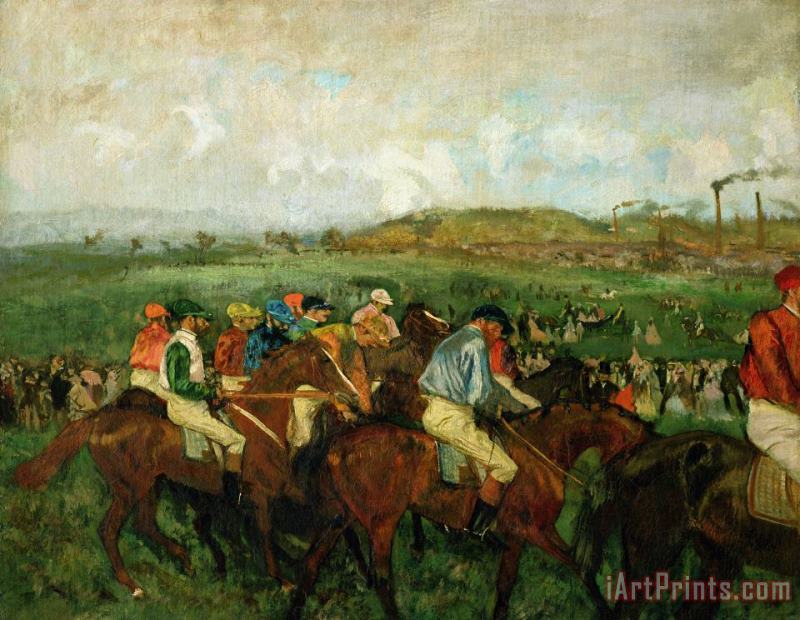 Gentlemen Race. Before The Departure painting - Edgar Degas Gentlemen Race. Before The Departure Art Print