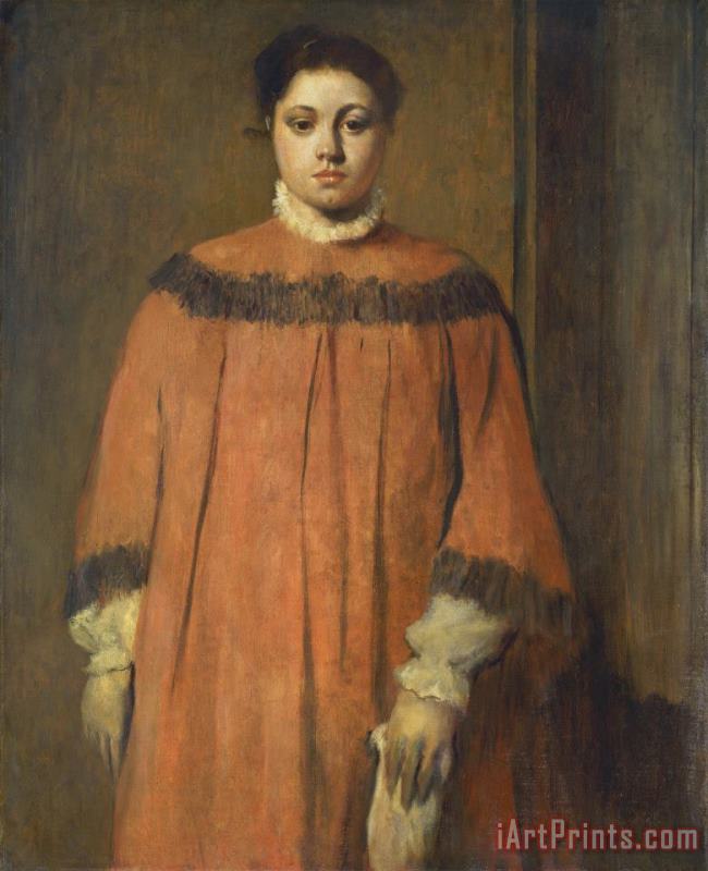 Edgar Degas Girl in Red Art Print