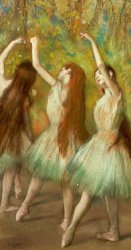 Edgar Degas Green Dancers painting