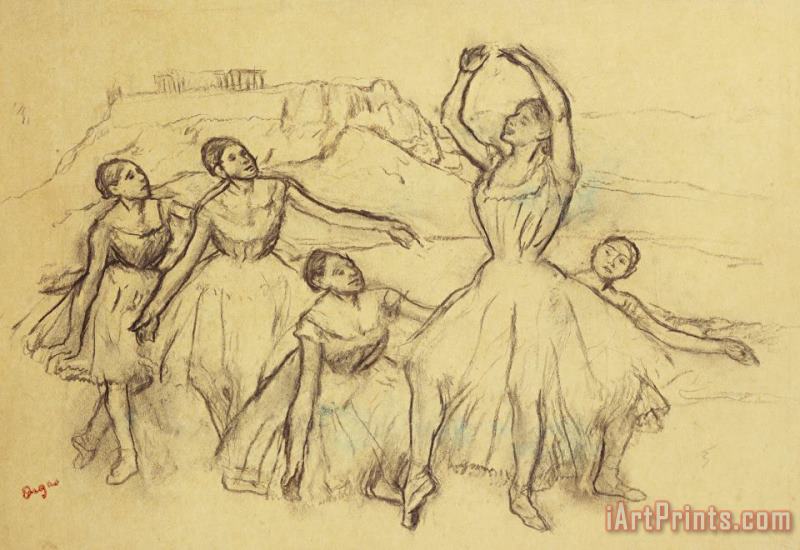 Edgar Degas Group Of Dancers Art Painting