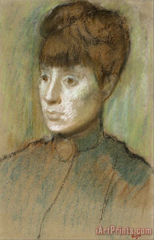 Edgar Degas Head of a Woman Art Print