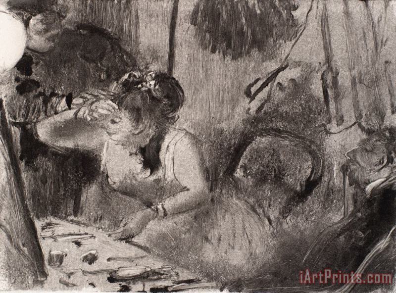 Intimacy painting - Edgar Degas Intimacy Art Print
