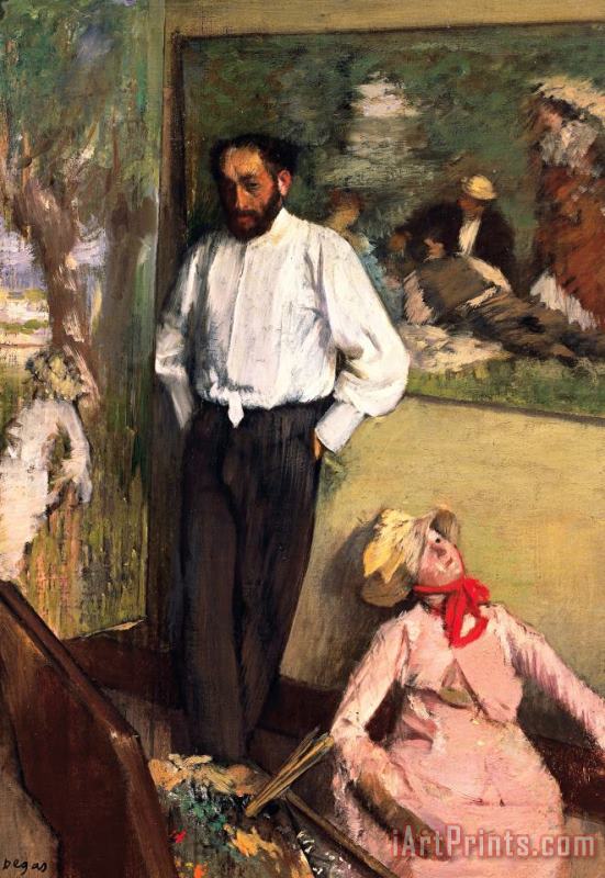 Man And Puppet painting - Edgar Degas Man And Puppet Art Print