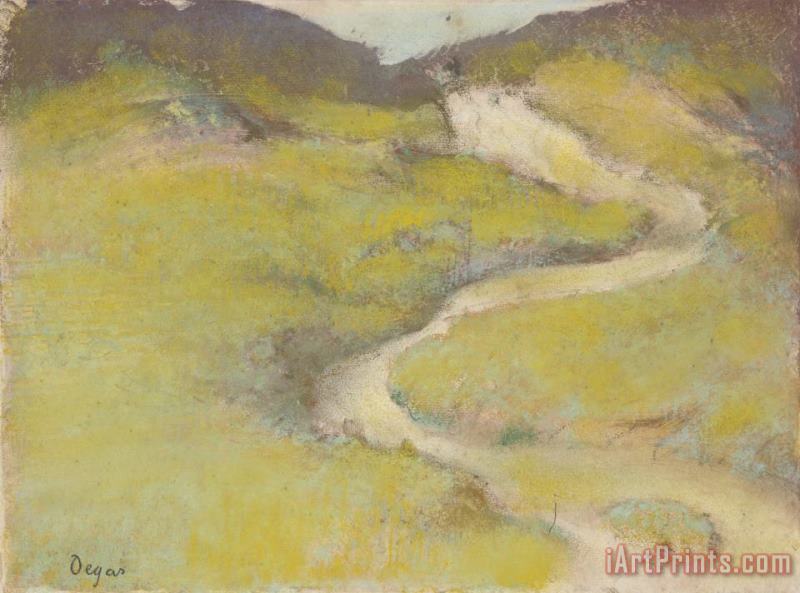 Pathway in a Field painting - Edgar Degas Pathway in a Field Art Print