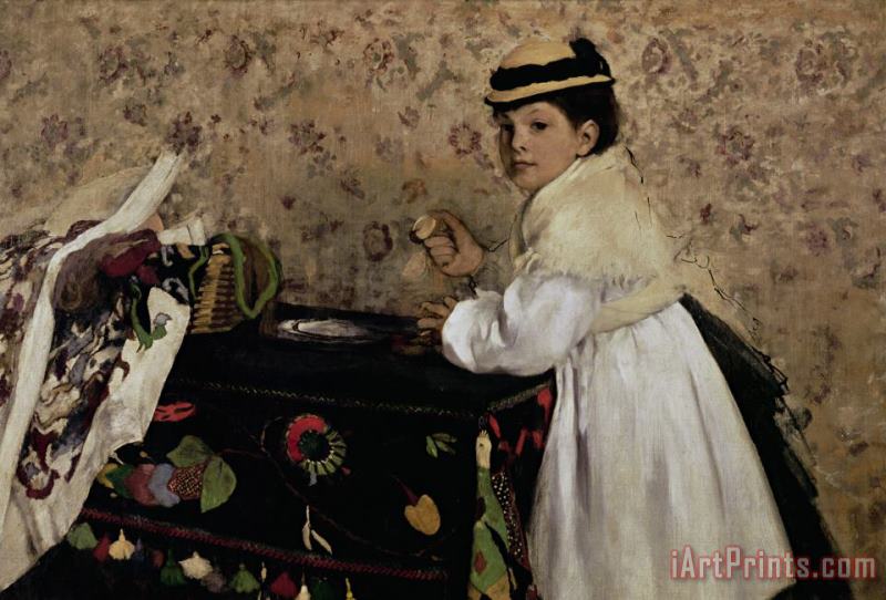 Edgar Degas Portrait of Hortense Valpincon as a Child Art Painting