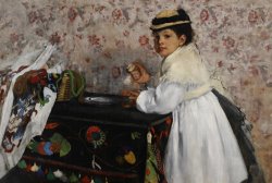 Edgar Degas Portrait Of Mademoiselle Hortense Valpincon painting