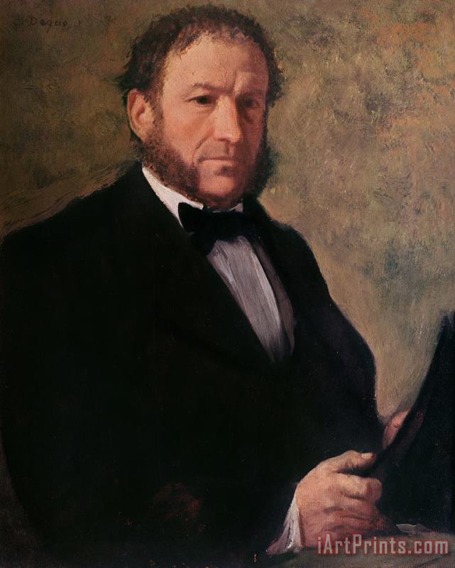 Portrait of Monsieur Ruelle painting - Edgar Degas Portrait of Monsieur Ruelle Art Print