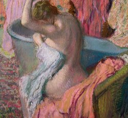 Edgar Degas Seated Bather painting