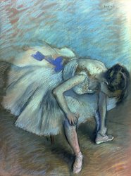 Edgar Degas Seated Dancer painting