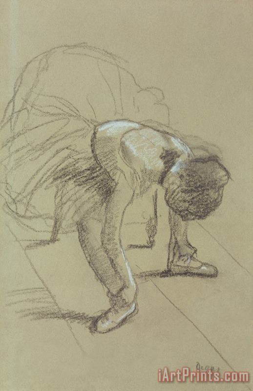 Seated Dancer Adjusting Her Shoes painting - Edgar Degas Seated Dancer Adjusting Her Shoes Art Print