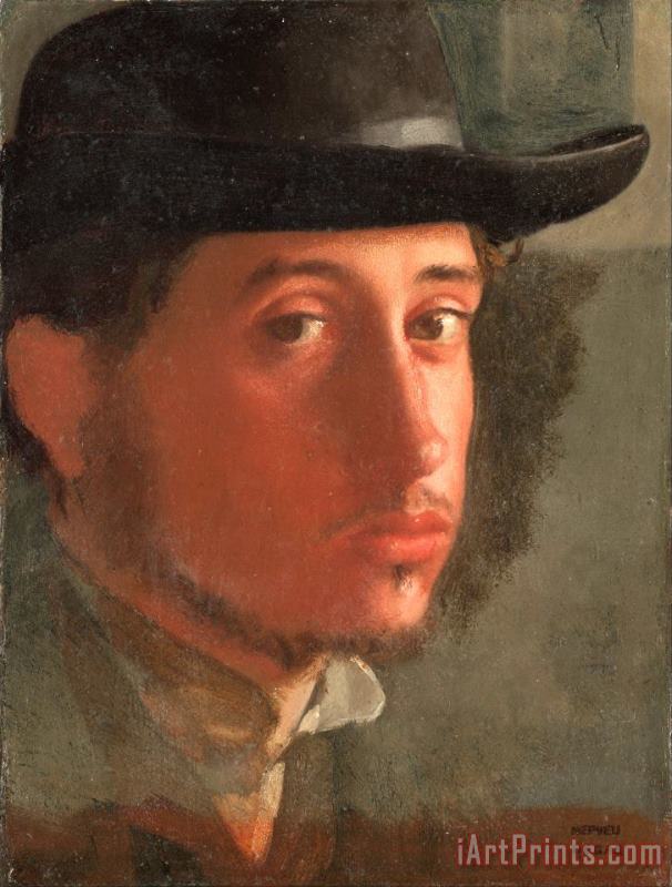 Edgar Degas Self Portrait Art Print