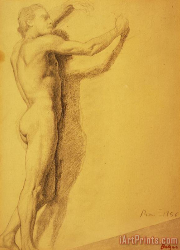 Edgar Degas Study of a Male Nude Art Painting