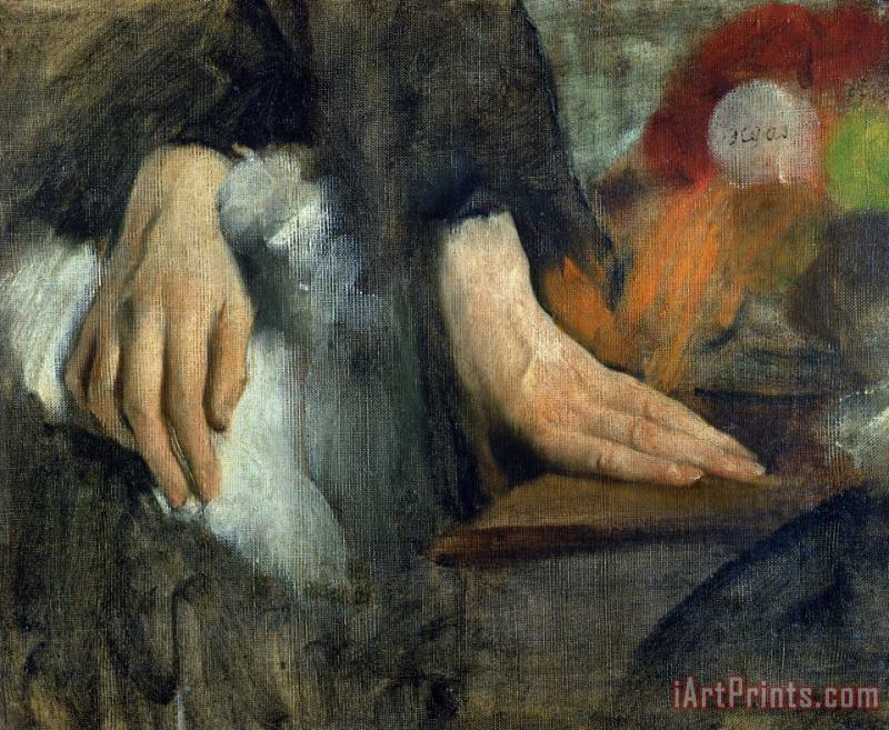 Study of Hands painting - Edgar Degas Study of Hands Art Print