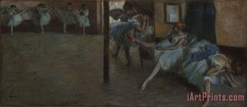 The Ballet Rehearsal (la Salle De Danse) painting - Edgar Degas The Ballet Rehearsal (la Salle De Danse) Art Print