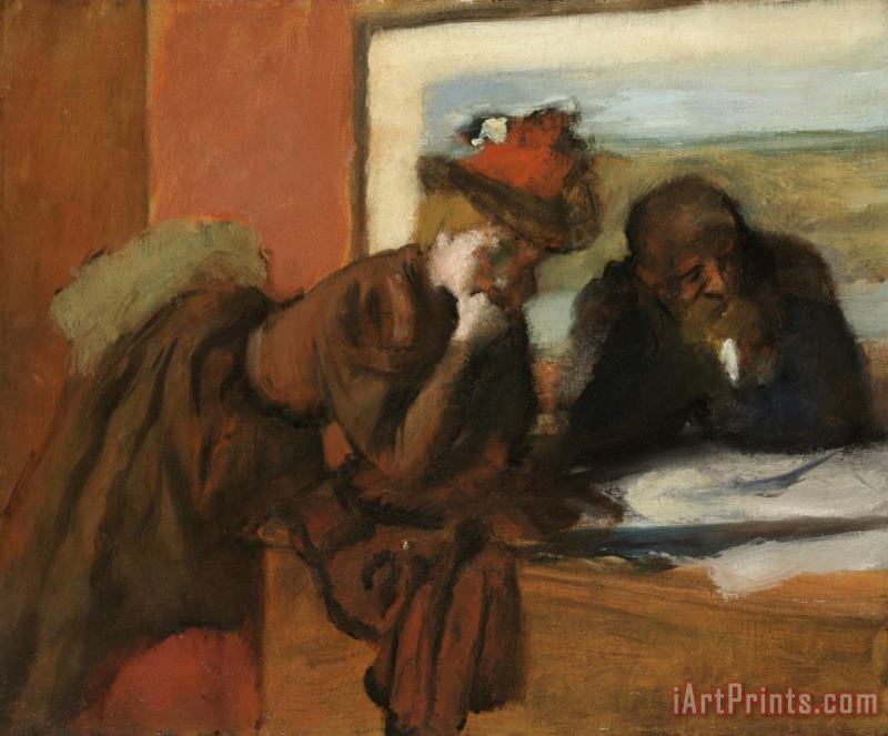 The Conversation painting - Edgar Degas The Conversation Art Print