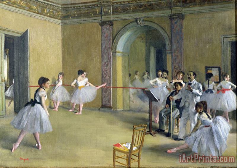 The Dance Foyer at the Opera on the rue Le Peletier painting - Edgar Degas The Dance Foyer at the Opera on the rue Le Peletier Art Print