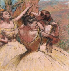 Edgar Degas Three Dancers painting