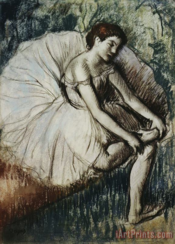 Edgar Degas Tired Dancer Art Print