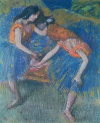 Edgar Degas Two Dancers painting