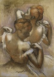 Edgar Degas Two Dancers Adjusting their Shoulder Straps painting