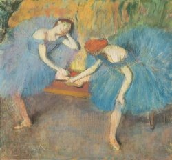 Edgar Degas Two Dancers at Rest painting