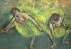 Edgar Degas Two Dancers Relaxing painting