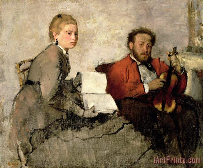 Edgar Degas Violinist and Young Woman Art Painting