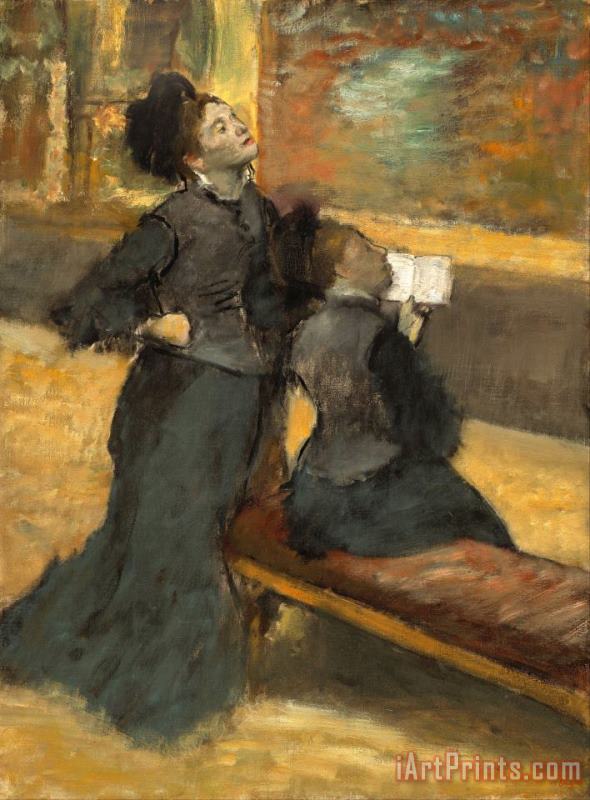 Visit to a Museum painting - Edgar Degas Visit to a Museum Art Print