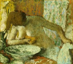 Edgar Degas Woman at her Toilet painting