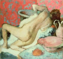 Edgar Degas Woman drying herself painting