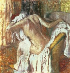 Edgar Degas Woman drying herself painting