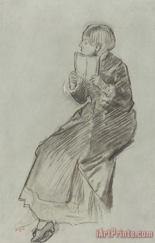 Woman Reading a Book painting - Edgar Degas Woman Reading a Book Art Print