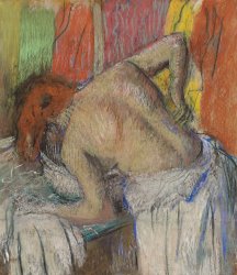 Edgar Degas Woman washing her back painting