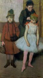 Edgar Degas Woman with Two Little Girls painting
