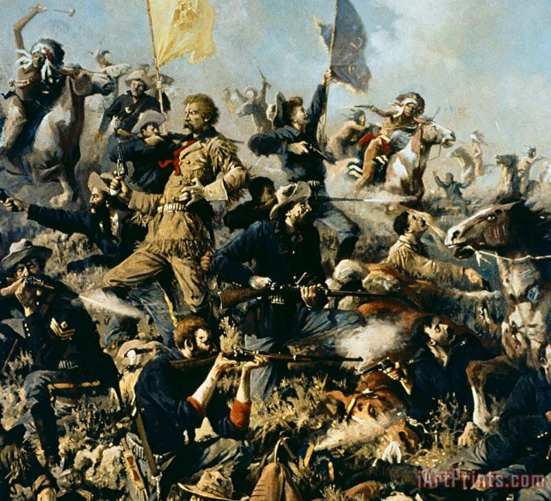 Battle of Little Bighorn painting - Edgar Samuel Paxson Battle of Little Bighorn Art Print