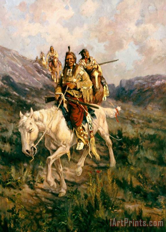 Visit To Another Tribe painting - Edgar Samuel Paxson Visit To Another Tribe Art Print