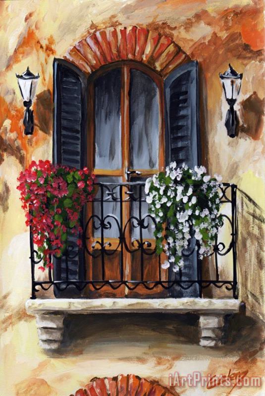 Balcony Of Cremona painting - Edit Voros Balcony Of Cremona Art Print