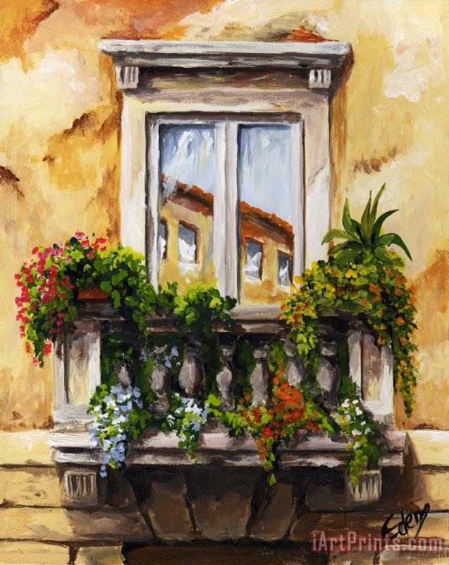 Edit Voros Balcony Of Roma Art Painting