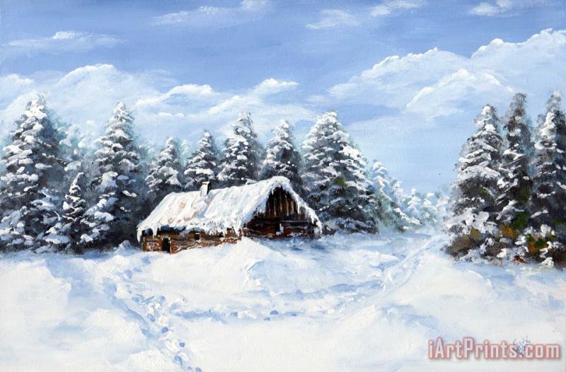Edit Voros Pine Forest In Winter Art Print