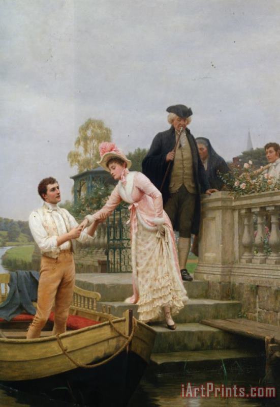Edmund Blair Leighton Lay Thy Sweet Hand in Mine And Trust in Me Art Painting